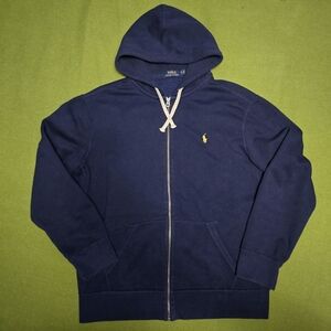 Polo by Ralph Lauren Men's Dark Blue Zip-Up Sweater